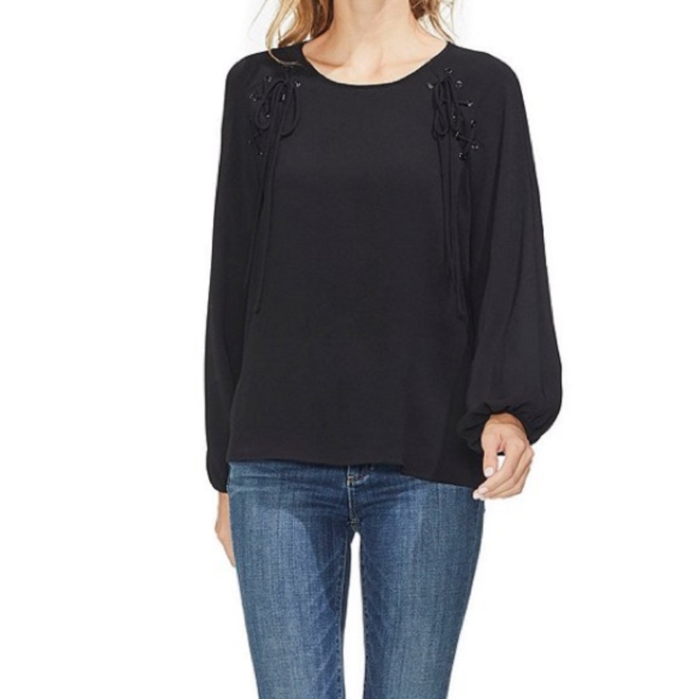 NWT - Vince Camuto Shoulder Lacing Blouse - M